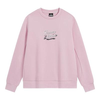 特步运动套头卫衣女2025春季新款长袖针织衫长袖上衣975128920224