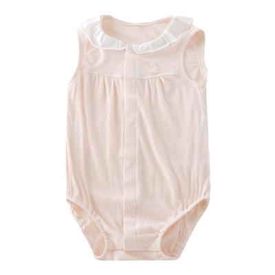 薄款新生女宝宝满月公主三角哈衣