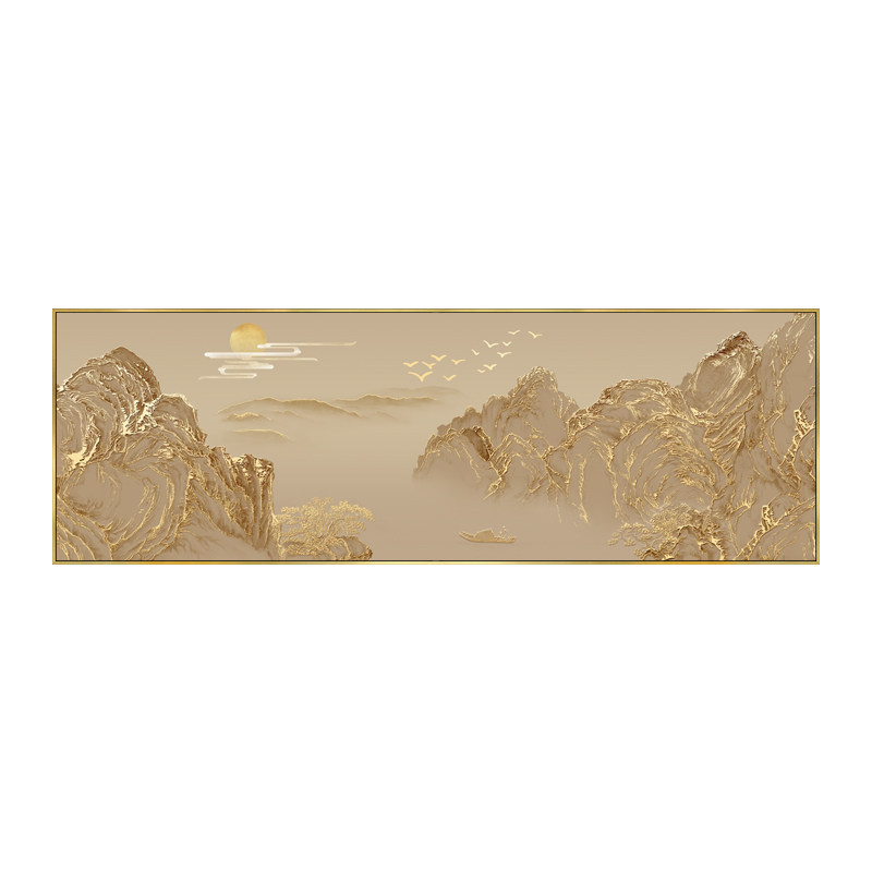 新中式客厅装饰画办公室山水挂画