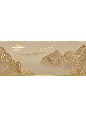 新中式客厅装饰画办公室山水挂画