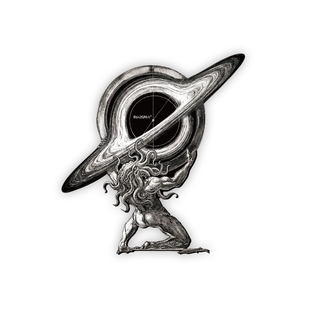 RETLPER镂空车贴 原创 黑洞克总 物理牢笼引力半径 素描防水贴纸