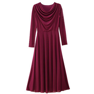 夏季网纱连衣裙女2025新款春季收腰显瘦长款时尚气质外穿遮肉长裙