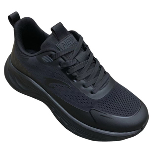 2026新款男鞋网面透气运动休闲男鞋跑步高品质系带男鞋特大号黑色