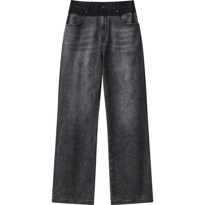 【播奥莱】播商场同款质感牛仔裤女春秋美式直筒裤BDR3KD1851