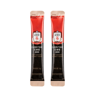 U先韩国正官庄EVERYTIME高丽参5年根红参浓缩液2条人参红参浆