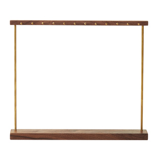 素风饰品首饰展示架高级感桌面黑胡桃实木手链项链收纳架子陈列架