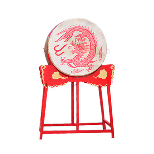 18寸龙鼓纯牛皮大鼓1米龙鼓立式战鼓堂鼓排鼓红鼓民族鼓寺庙鼓