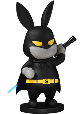 客厅创意光剑黑超兔落地摆件