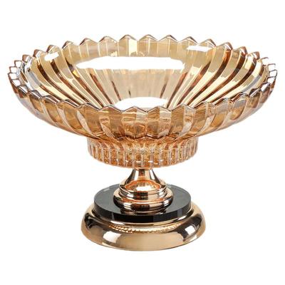 水晶玻璃高档水果盘轻奢现代风