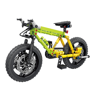 山地车儿童益智拼装积木模型玩具男孩自行车组装女孩单车拼图礼物