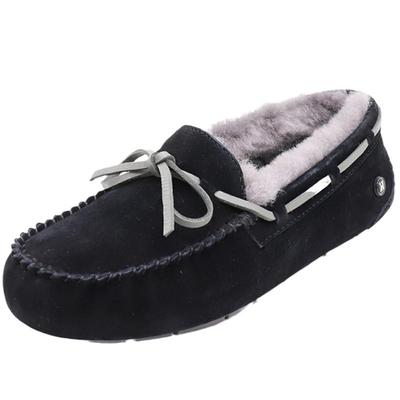 KHHUGG澳洲羊皮毛一体豆豆鞋女