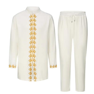 非洲男士刺绣上衣裤子传统服装