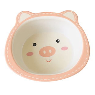 出口品质竹纤维餐具儿童碗卡通宝宝辅食碗幼儿园婴儿家用吃饭饭碗