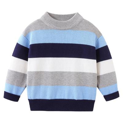 秋冬季男童圆领毛衣纯棉加绒线衣