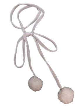 秋冬新款可爱长款毛球少女毛衣链