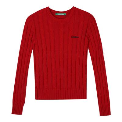 Momordica修身显瘦纯棉套头毛衣