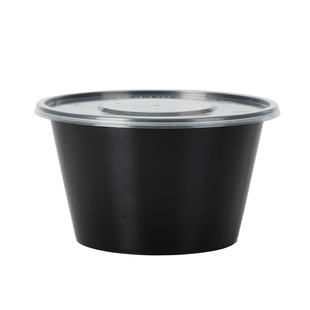 迅胜圆形1500ml一次性餐盒外卖打包盒塑料饭盒透明汤碗快餐盒带盖