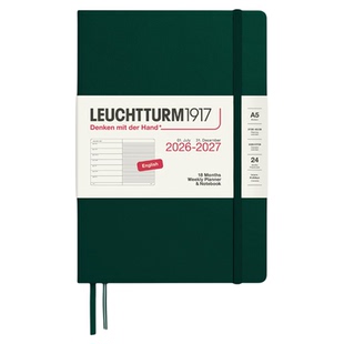 德国LEUCHTTURM1917灯塔2027年18个月周计划规划笔记本A5硬封软皮