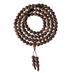 月印百川108颗沉香手串 木饰圆珠佛珠念珠文玩多圈手链男女款