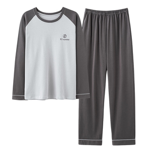 可外穿男士睡衣男款春秋季长袖大码纯棉2025新款春夏天男生家居服