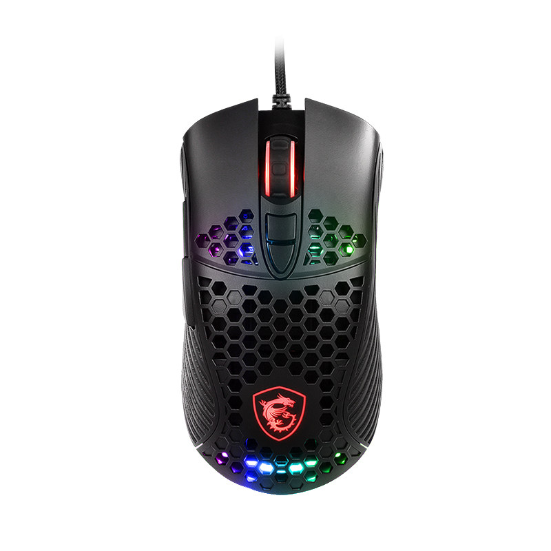 MSI微星M99电竞外设家用办公网吧台式吃鸡游戏RGB背光USB有线鼠标