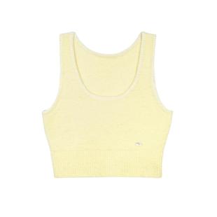 LLANO复古北欧U形领圈圈纱马甲针织背心叠穿无袖毛衣女外套秋冬季