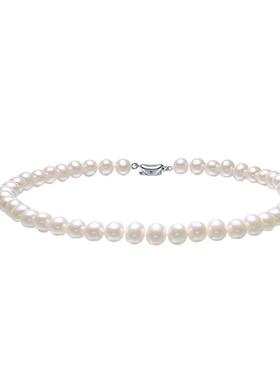 自营天然淡水珍珠项链女款纯银