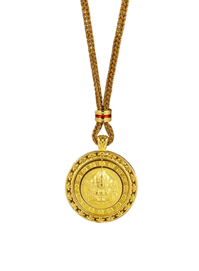 足金包银转动黄财神吊坠男女爆款