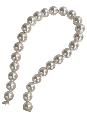 仿珍珠正圆强光珍珠项链ins时尚博主fever同款s925银