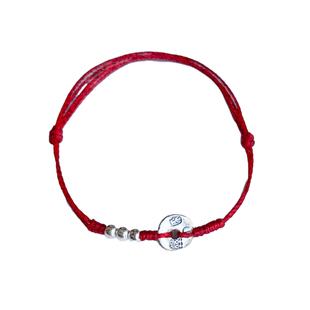 「所遇有盼」原创复古简约中式极小银片银珠手链手绳闺蜜女友