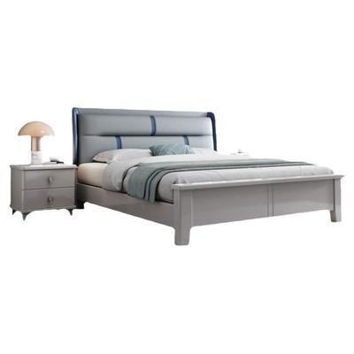 简约轻奢主卧储物婚床2人