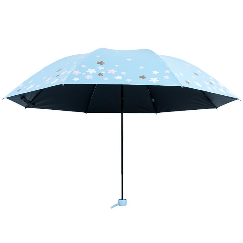 天堂晴雨伞黑胶防晒防紫外线折叠