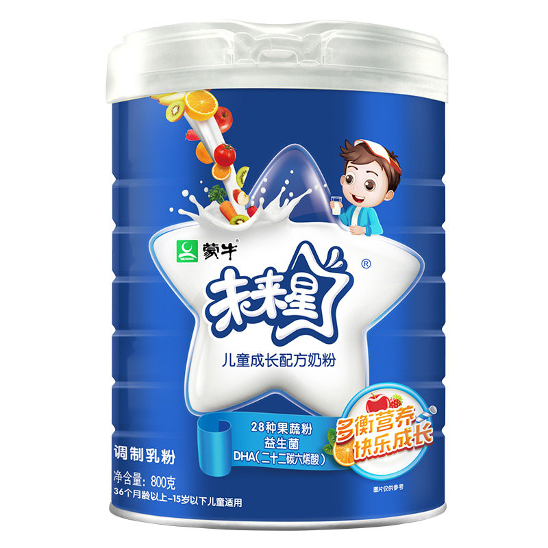 蒙牛未来星儿童成长奶粉高钙营养