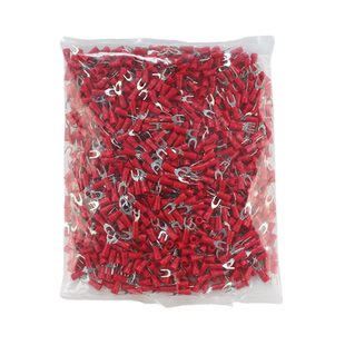 SV1.25/2/3.5/5.5-3.2/4/5/6/8冷压接线端子叉形预绝缘端头黄紫铜