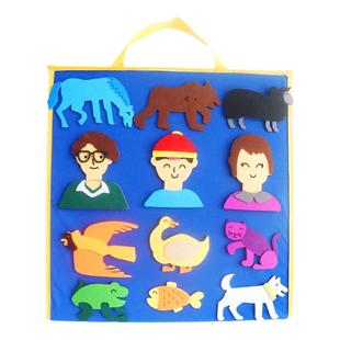 棕色的熊Brown Bear绘本毛毡英语教具儿童课堂互动早教公开课玩具