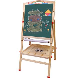 儿童画板画架磁性小黑板支架式教学写字板家用涂鸦墙可升降画画板