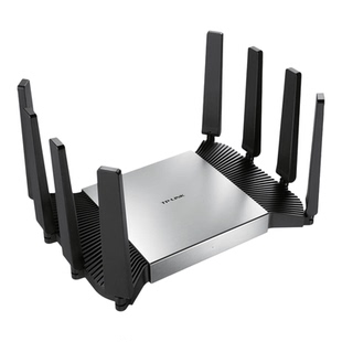 TP-LINK普联BE7200双频WiFi7无线路由器8网口1G*4/2.5G*4超千兆企业级远程办公云展易地组网上网行为管理易展