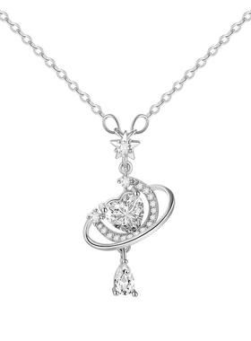 999纯银梦幻星月项链女