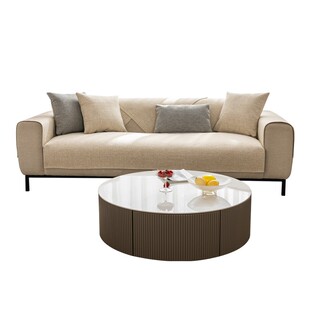 蔓越家 ins风简约纯色棉麻沙发垫沙发垫布坐垫防滑沙发套罩沙发巾