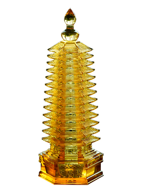 琉璃缕空十三层文昌塔摆件
