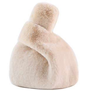 毛毛包包女2021冬季新款手提包 马甲背心毛绒包 手包兔毛仿皮草包