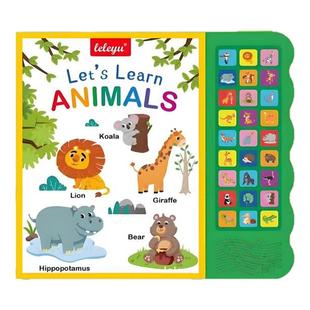 婴儿早教触摸发声书会说话的早教有声书动物认知英文点读发声书