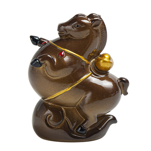 马上有钱唐马变色茶宠茶台茶玩摆件动物造型创意趣味茶桌装饰品