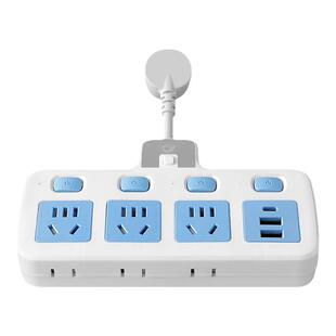 官方正品GN插座USB转换器独立开关带夜灯插板一转多位插孔排插排