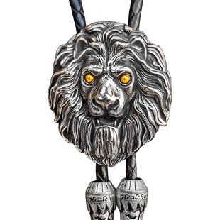 雄狮子头波洛领带金眼狮王Bola tie乐队演出典礼主播配饰波洛领结