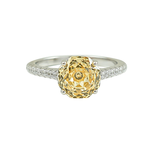 轻奢经典千禧玫瑰切925银戒指镶嵌高碳钻干枯玫瑰小众设计百搭女