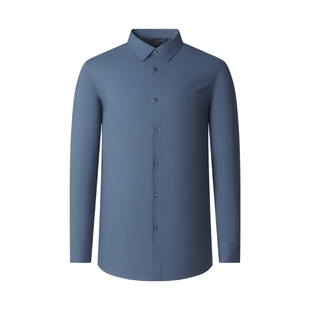 杉杉衬衫男士长袖中年衬衣2025春秋季新款中年商务休闲白衬衣黑色