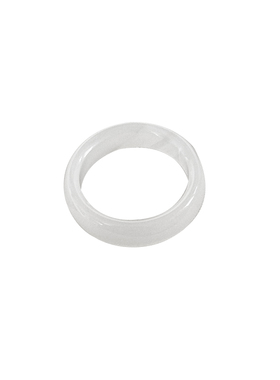 天然玉髓闭口戒指素圈女轻奢