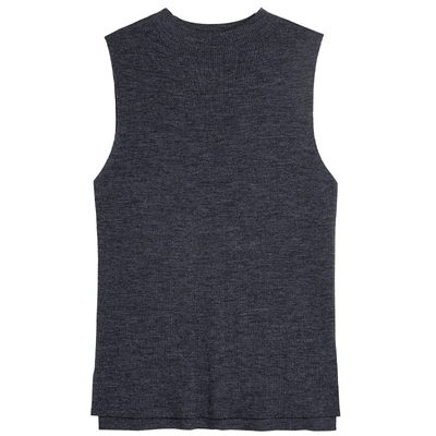 322WORKHOUSE全羊毛半高领背心