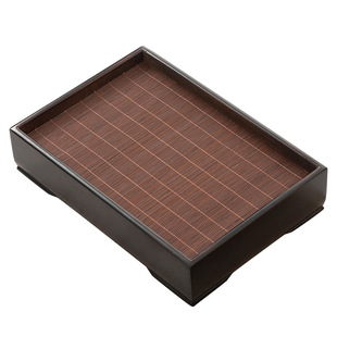 实木竹制茶盘小型沥储水干泡台竹茶海小茶台长方形竹席茶具托盘